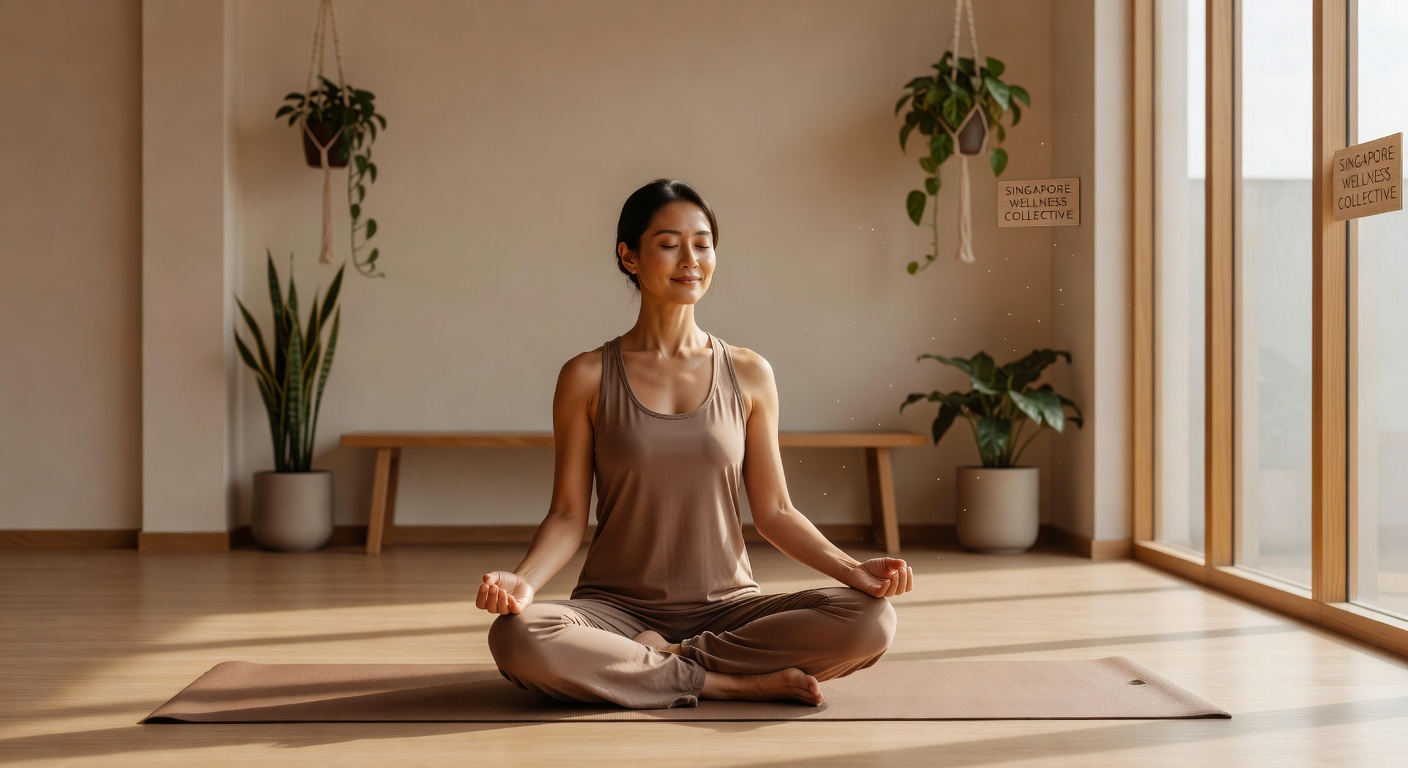 Woman practicing gentle yoga and meditation for fertility wellness